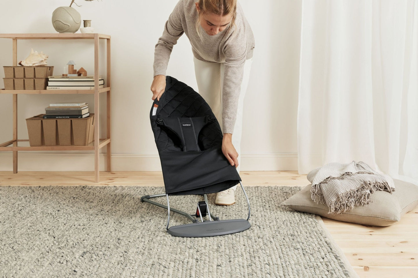 BabyBjörn Bouncer Bliss, Woven, Classic Quilt, Black - BOBO BOUTIQUE