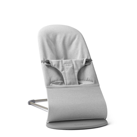 BabyBjörn Bouncer Bliss, Woven, Light Grey Mélange - BOBO BOUTIQUE