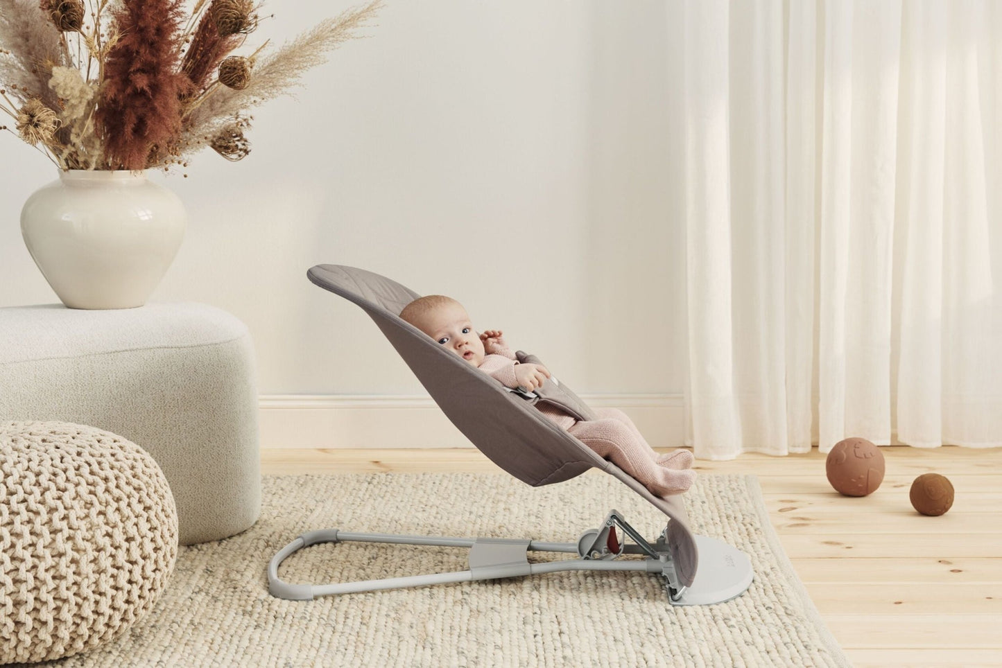 BabyBjörn Bouncer Bliss, Woven, Classic Quilt, Sand Grey - BOBO BOUTIQUE