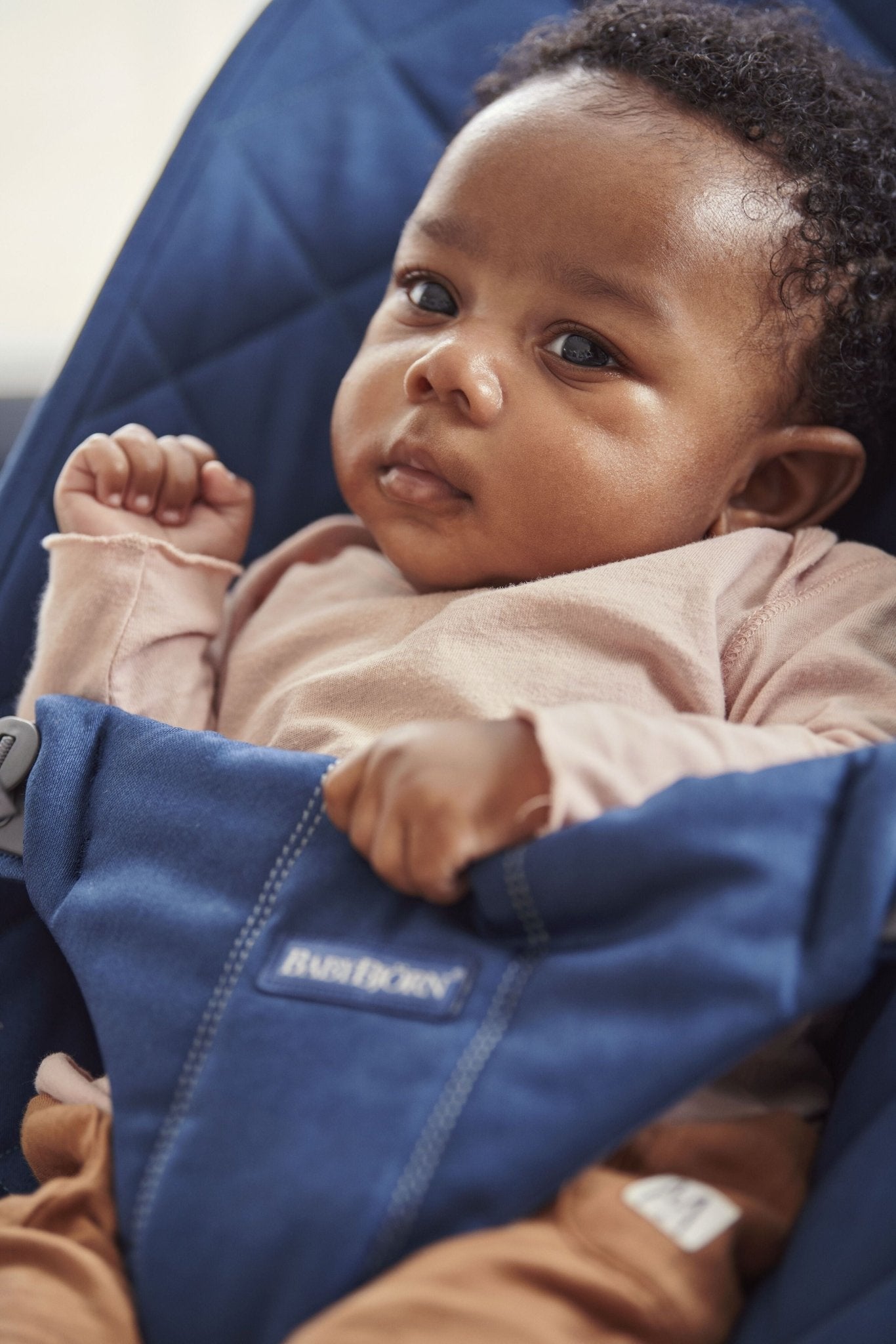BabyBjörn Bouncer Bliss, Cotton, Classic Quilt, Midnight Blue - BOBO BOUTIQUE