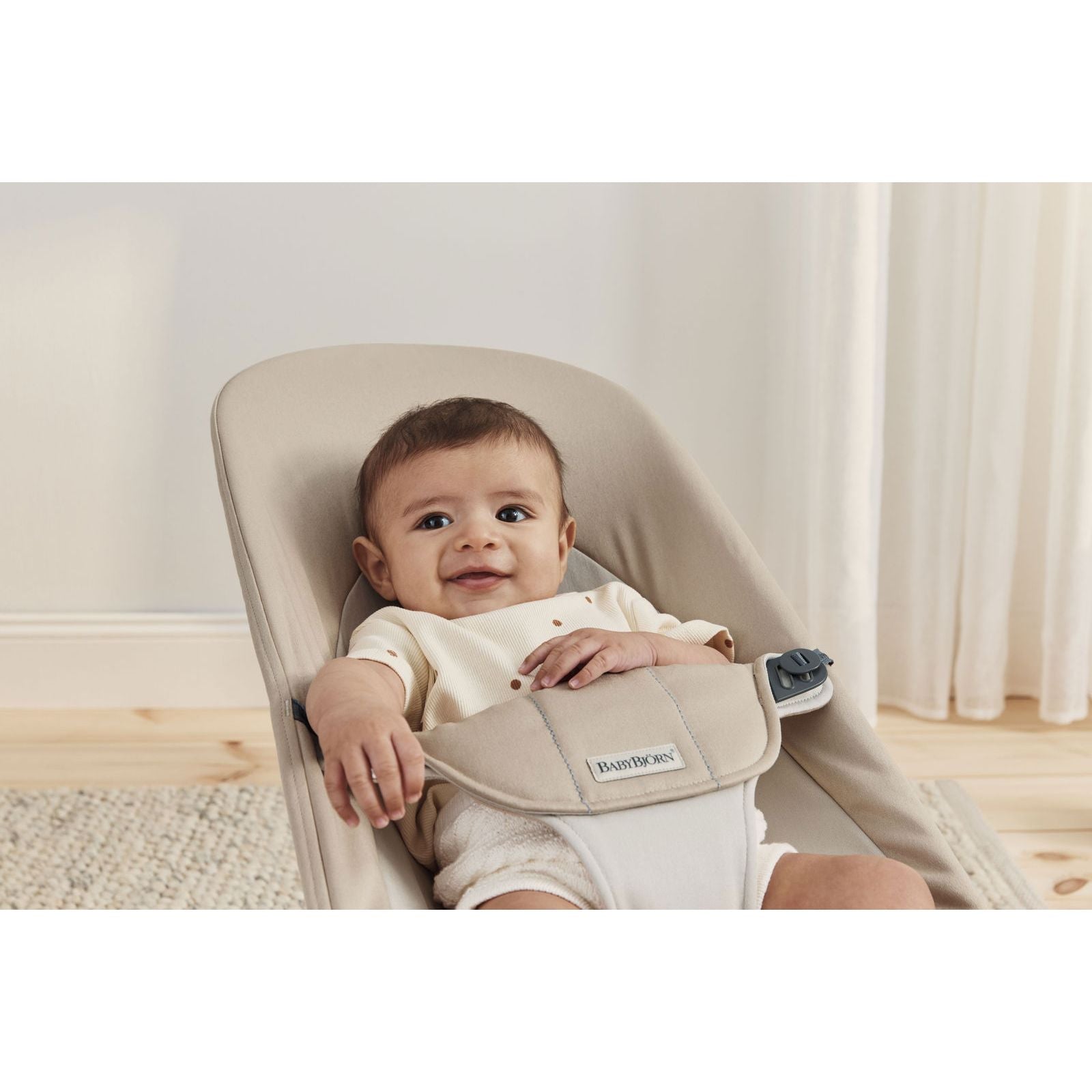 BabyBjörn Bouncer Balance Soft, Woven, Khaki/Beige - BOBO BOUTIQUE 