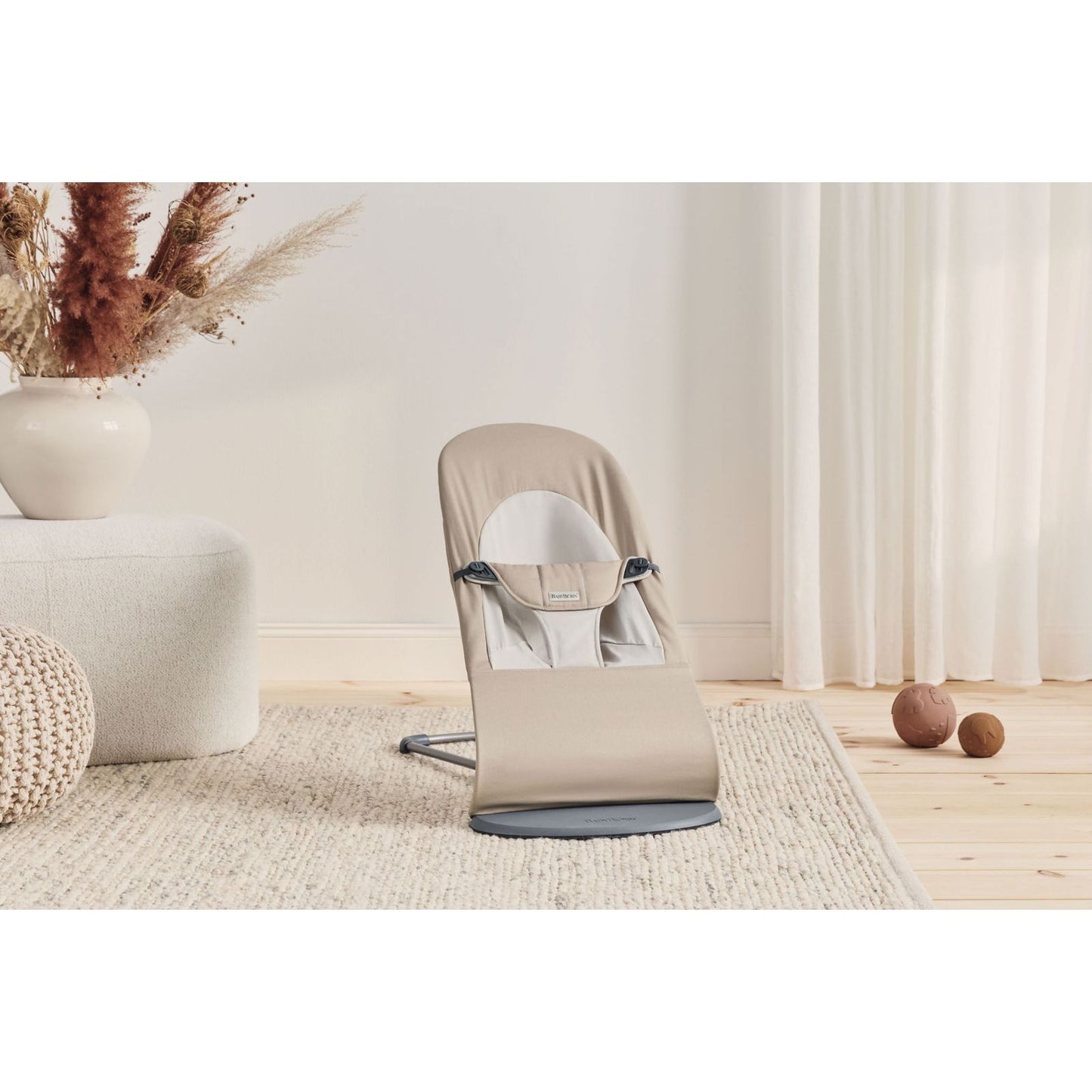 BabyBjörn Bouncer Balance Soft, Woven, Khaki/Beige - BOBO BOUTIQUE 