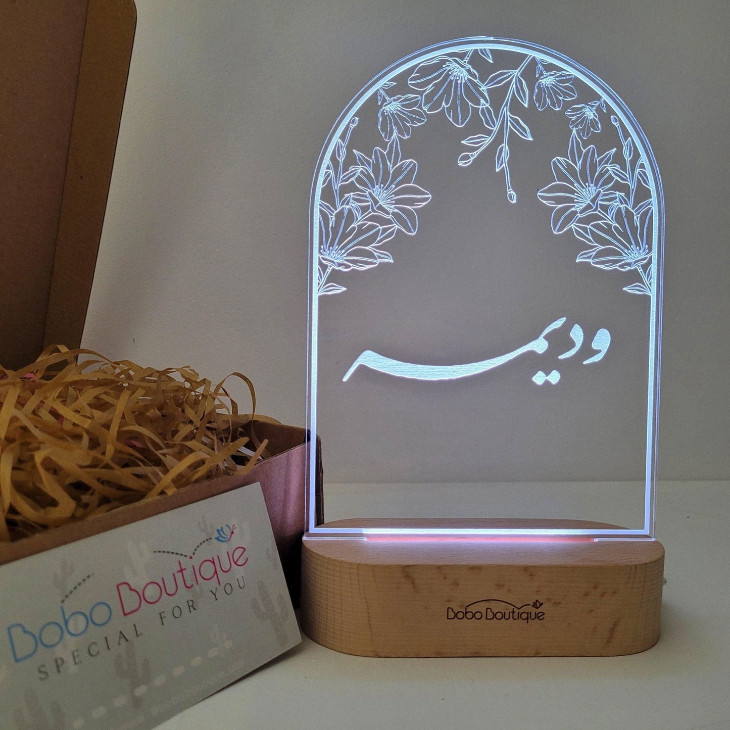 Floral Night Light - Oval - BOBO BOUTIQUE 