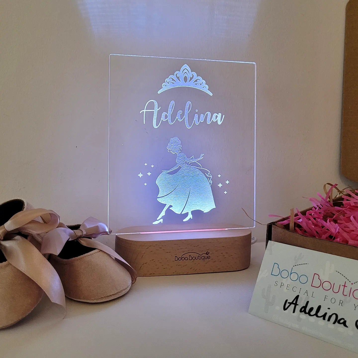 Personalized Night Light - Cinderella - BOBO BOUTIQUE 