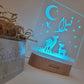 Personalized Night Light - Moon Light With Cute Deer - BOBO BOUTIQUE 