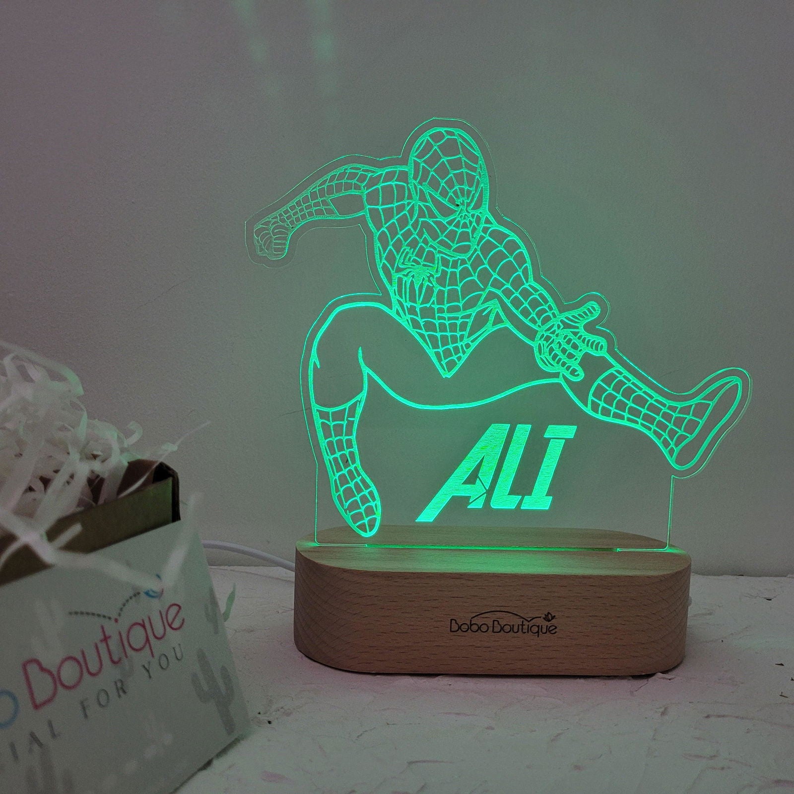 Personalized Night Light - Spiderman - BOBO BOUTIQUE 