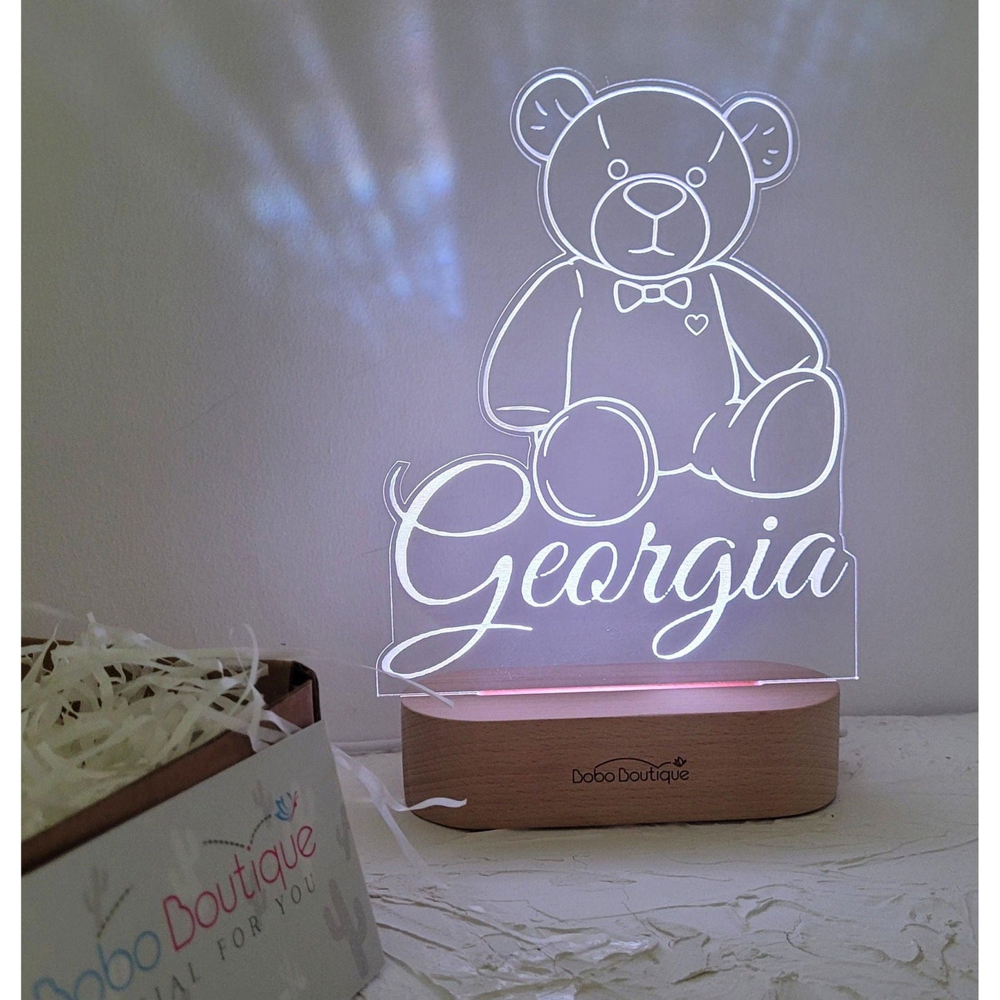 Personalized Night Light - Teddy - BOBO BOUTIQUE 