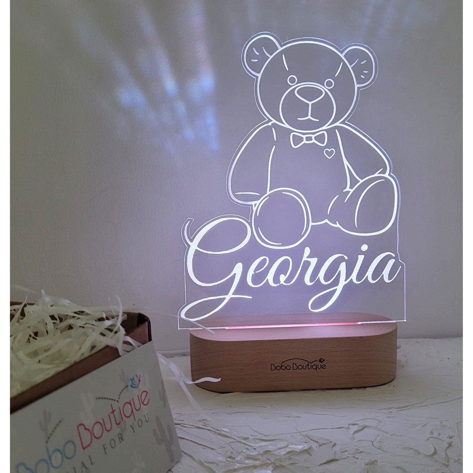 Personalized Night Light - Teddy - BOBO BOUTIQUE 