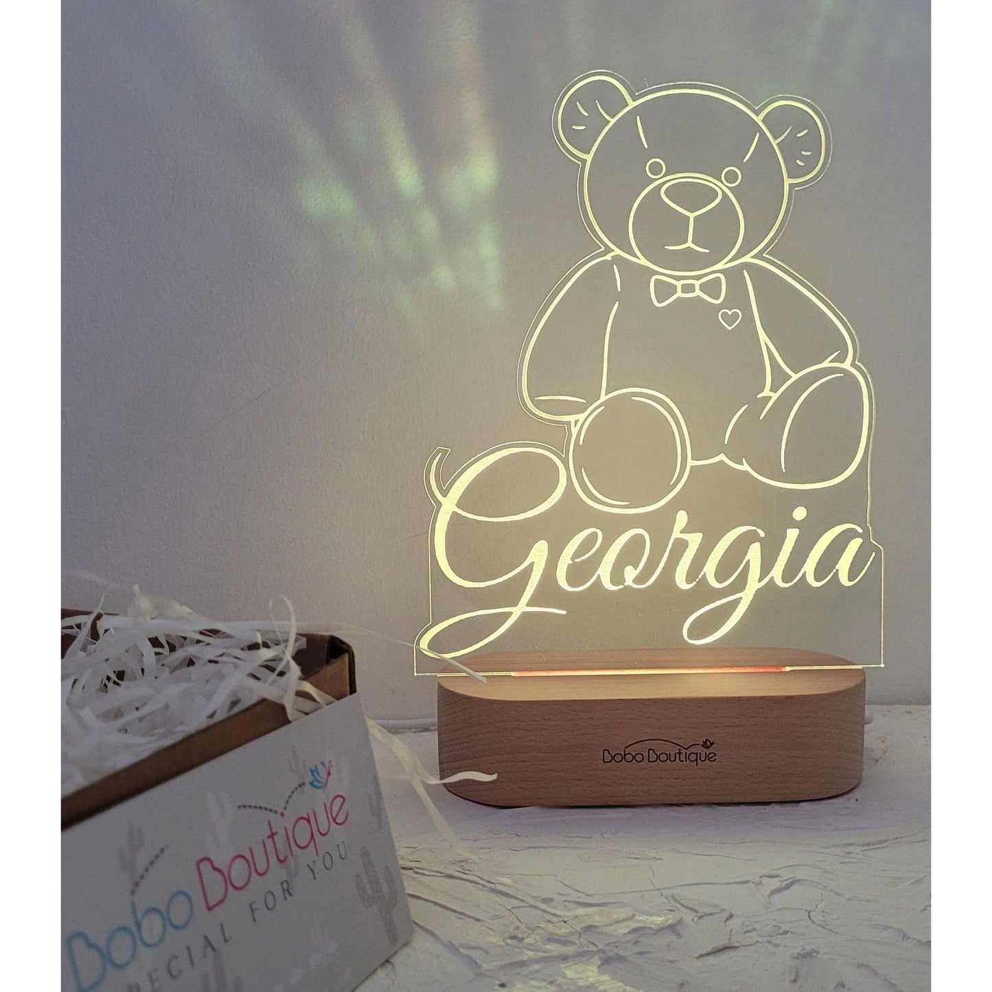 Personalized Night Light - Teddy - BOBO BOUTIQUE 