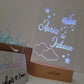 Personalized Siblings Night Light - Cloud Moon With Stars - BOBO BOUTIQUE 