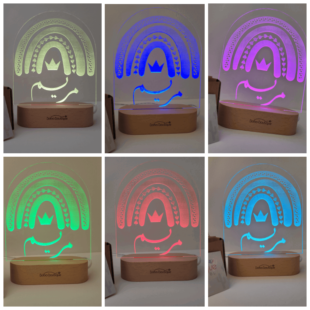 Rainbow Night Light - Crown - BOBO BOUTIQUE 