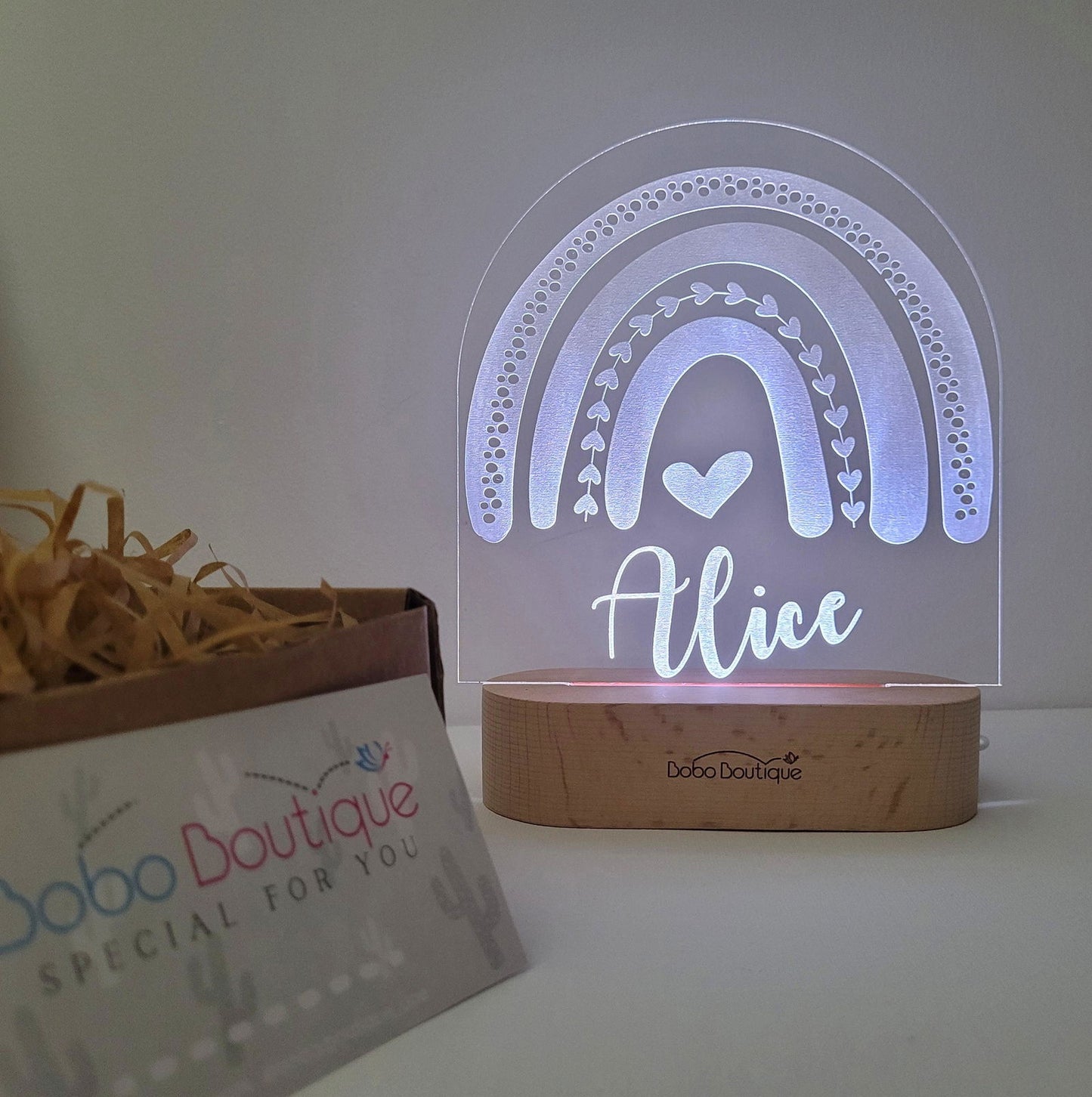 Rainbow With Heart Night Light - BOBO BOUTIQUE 
