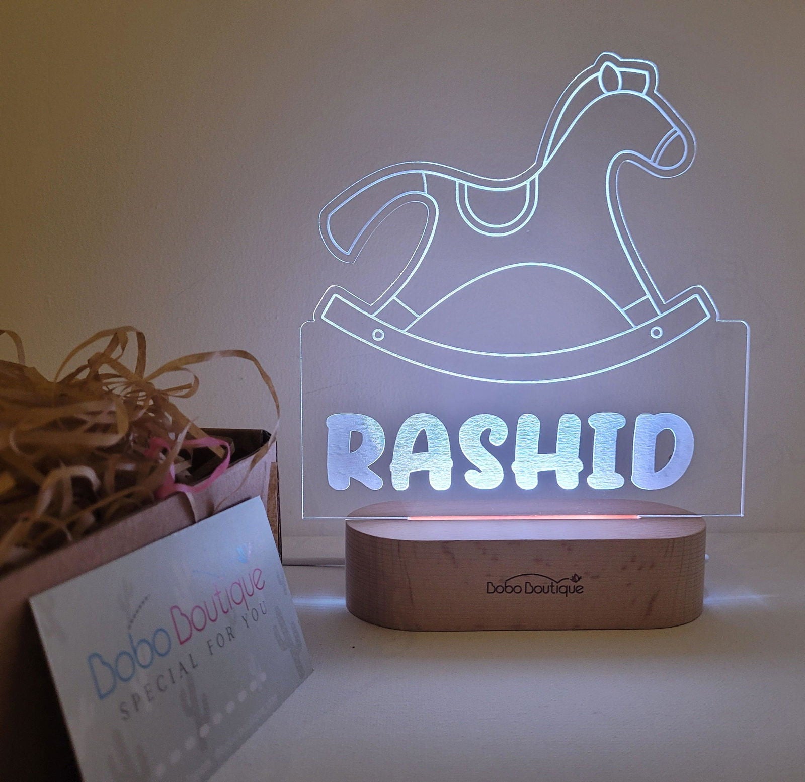 Rocking Horse Personalized Night Light - BOBO BOUTIQUE 