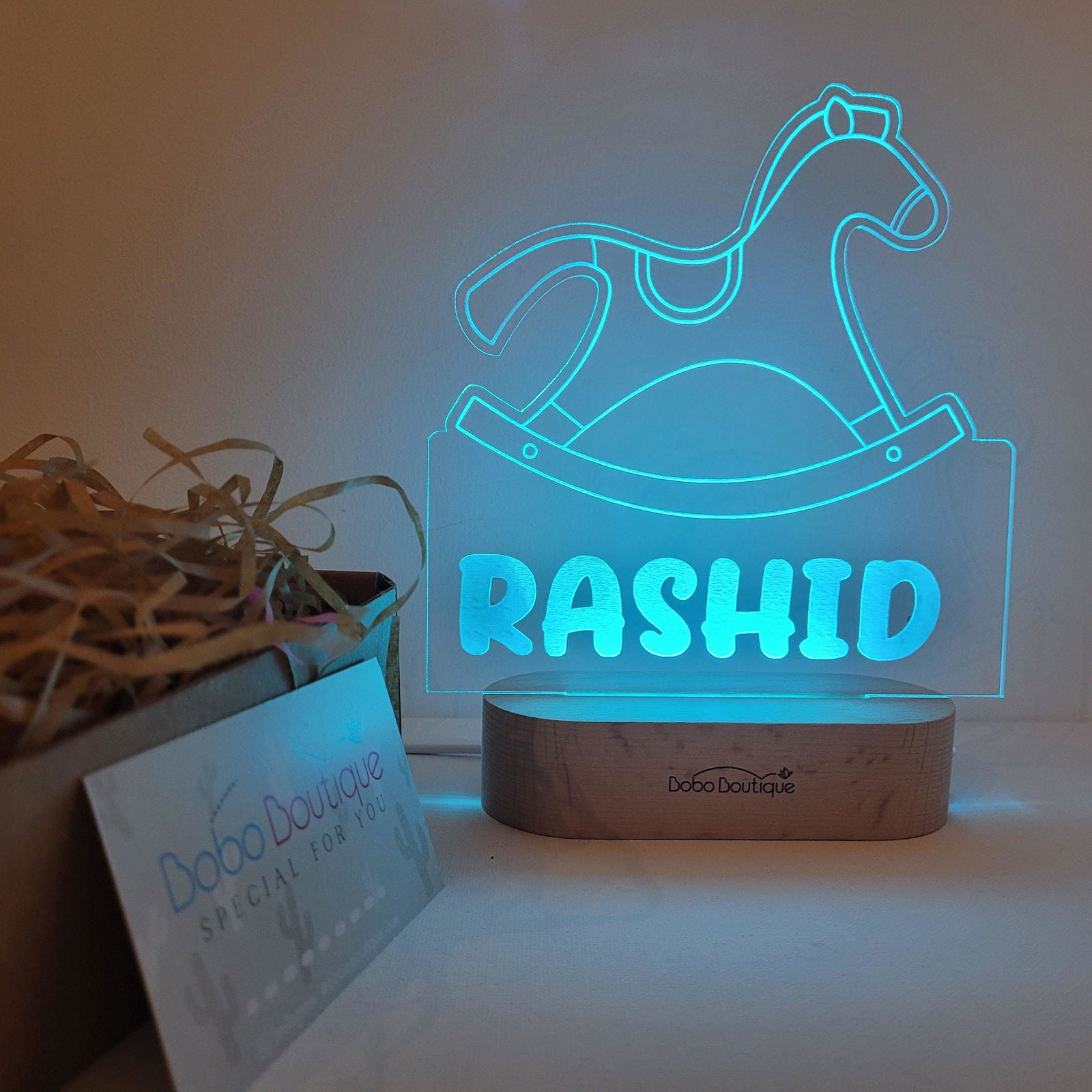 Rocking Horse Personalized Night Light - BOBO BOUTIQUE 