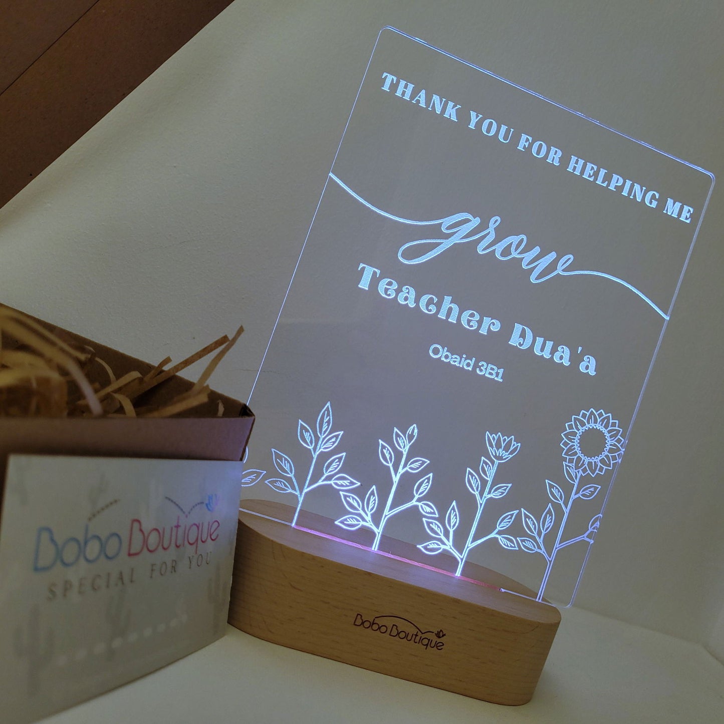 Teacher Gift - Thank You For Helping Me Grow - BOBO BOUTIQUE 