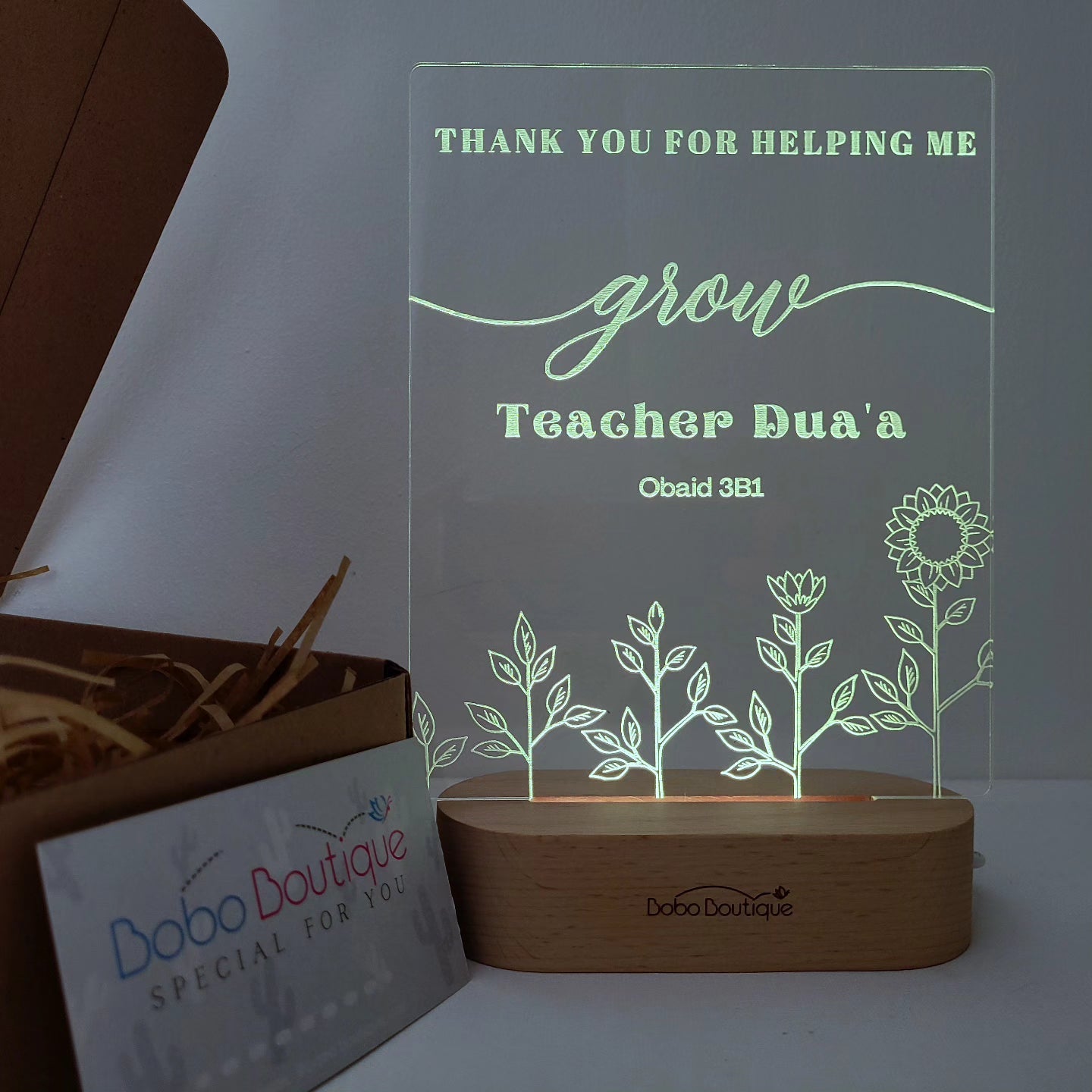 Teacher Gift - Thank You For Helping Me Grow - BOBO BOUTIQUE 