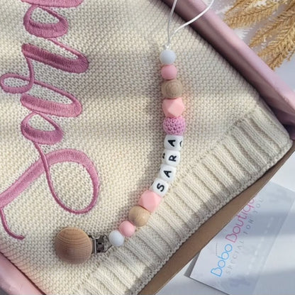 Personalized Pacifierclip Holder - BOBO BOUTIQUE 